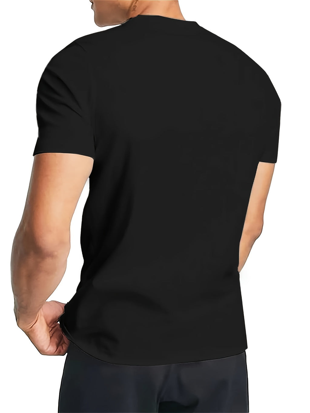 Men's retro washed graphic T-shirt featuring anime design with colorful characters on a black background.