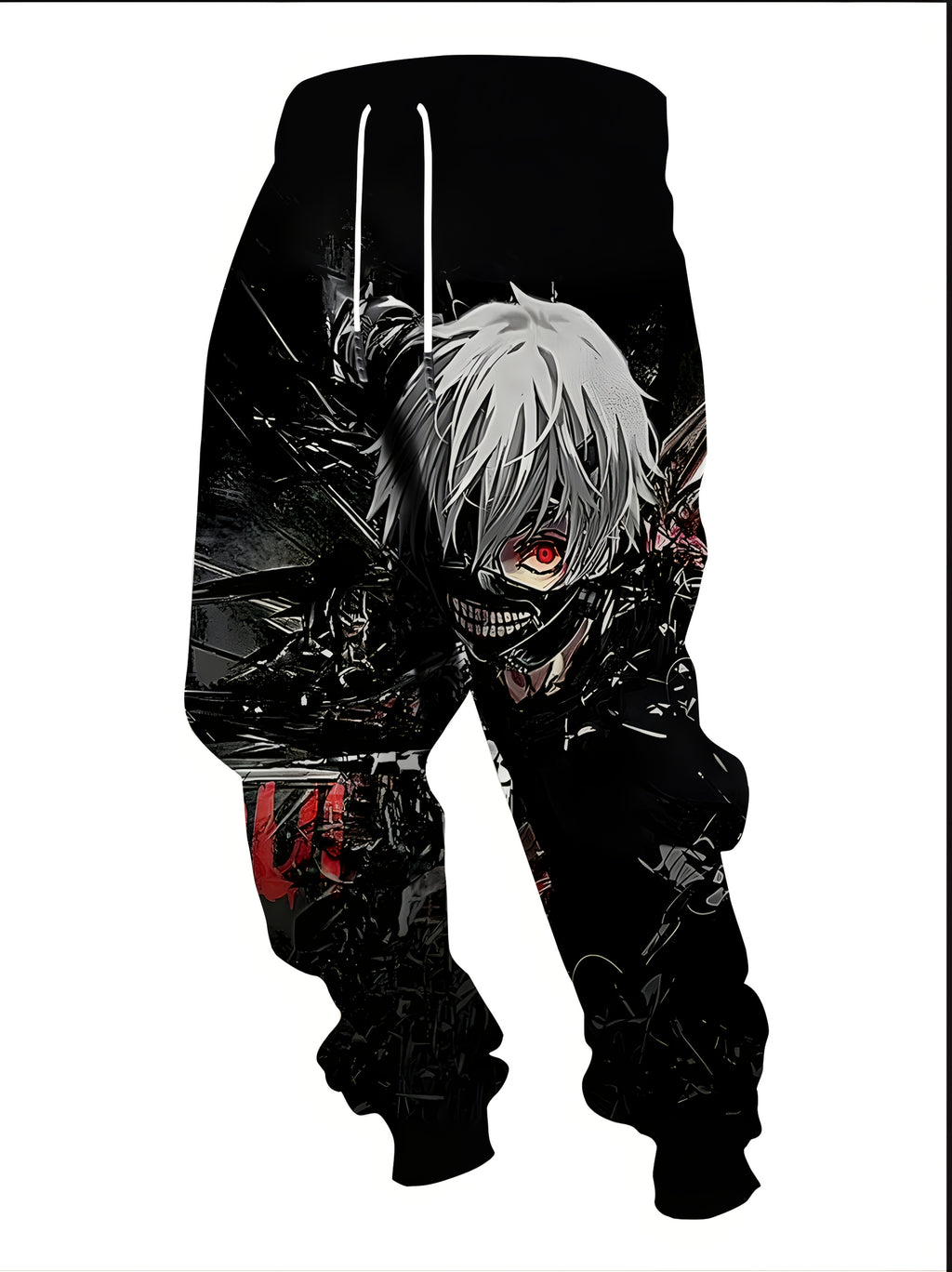 Men's 3D graphic jogger pants with cartoon design. Casual fit, drawstring waist, machine washable—perfect for streetwear, gym, or daily wear.