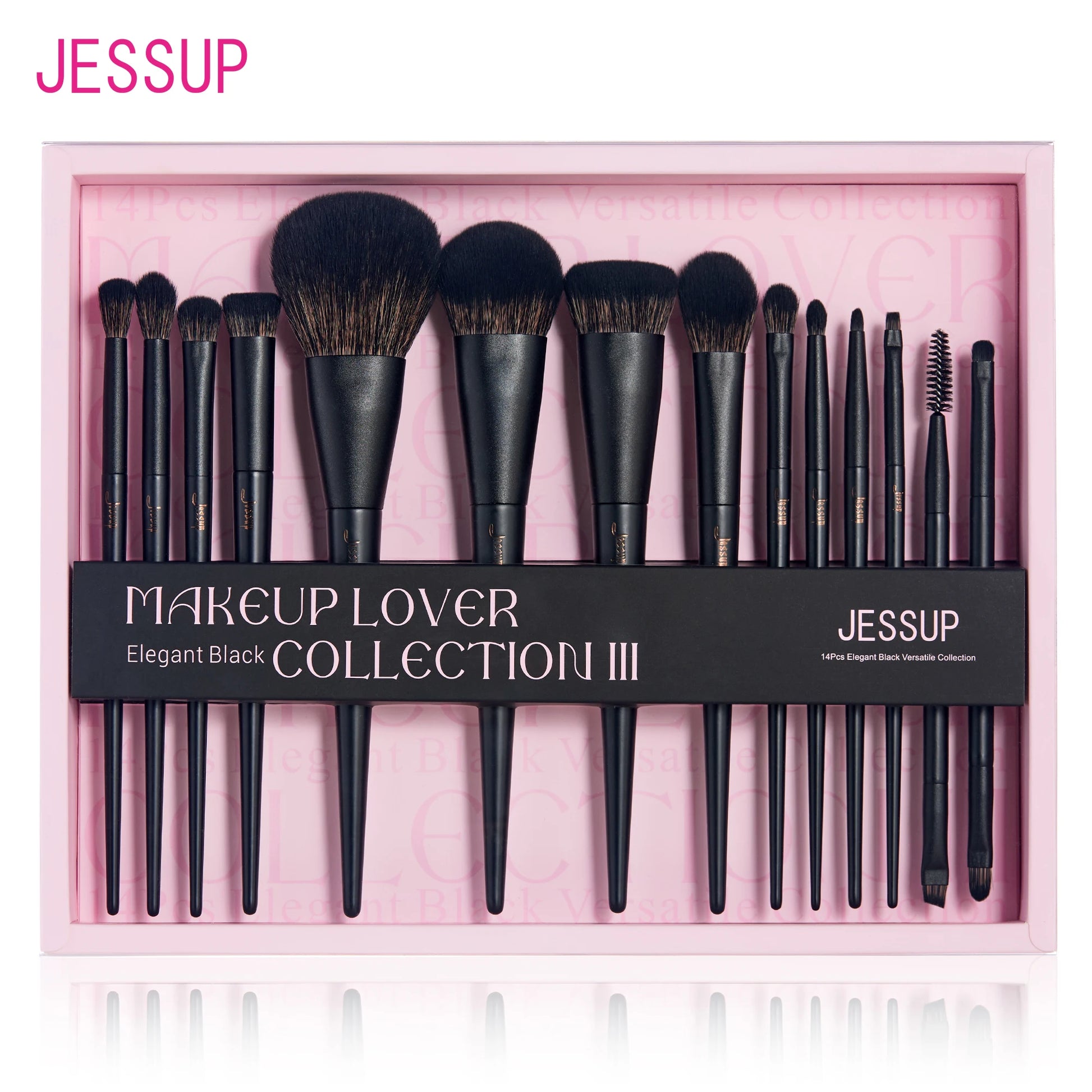 Jessup Makeup Brushes 14pcs, Makeup Brushes set Contour Foundation Powder Eyeshadow Highlight Blending Concealer Liner T336