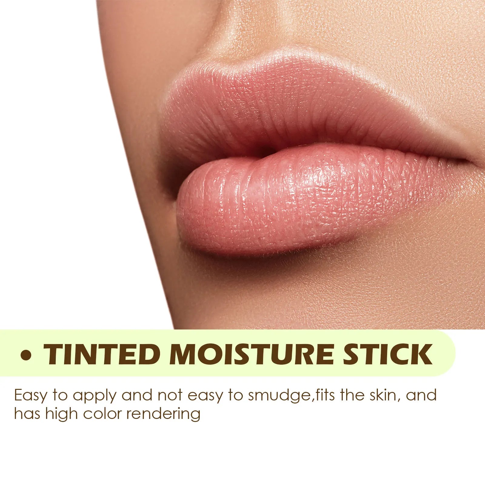 On-the-Go Blush Tinted Moisture Stick, showcasing before and after results on eyes and cheeks.