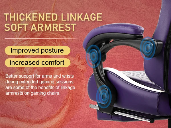 GTPLAYER Gaming Chair with Bluetooth Speakers, Footrest & Ergonomic Design, Dragon Series Video Game & Office Chair