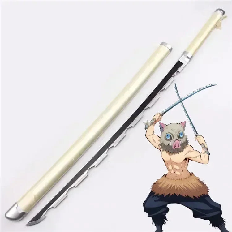 104cm Demon Slayer Katana Sword Kimetsu No Yaiba Anime Cosplay Prop Ninja Knife Real Size Japanese Katana Samurai Sabre Kid Toys