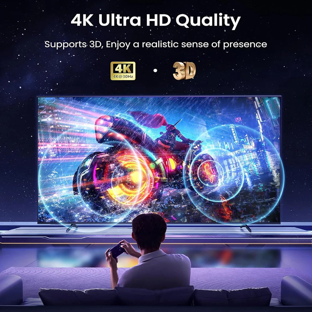 1 in 4 out 4K 2K HDMI-compatible Splitter for Xbox PS4 DVD PC Laptop 4x1 HDTV Switch HDMI-compatible Adapter HD Video Switcher