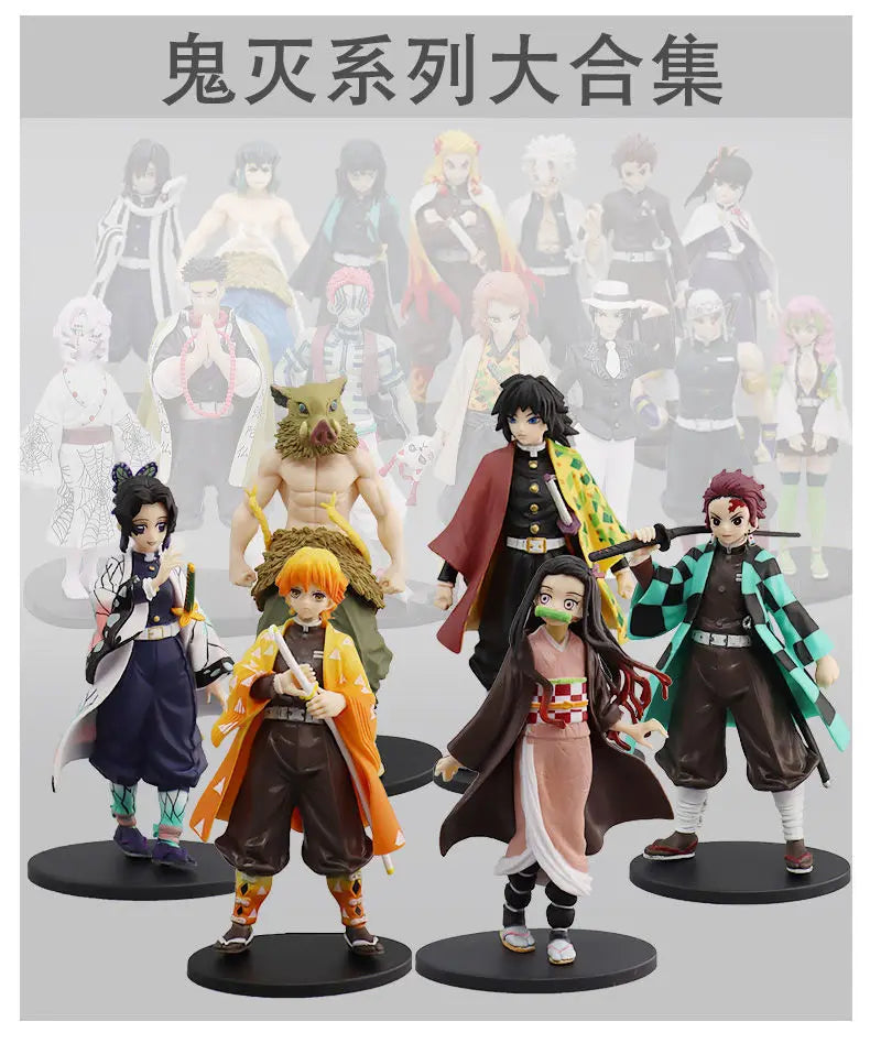 Demon Slayer doll Kamado Tanjirou Nezuko Action Figures Model Toys Zenitsu Figurine Inosuke Kimetsu No Yaiba Figura kids gift