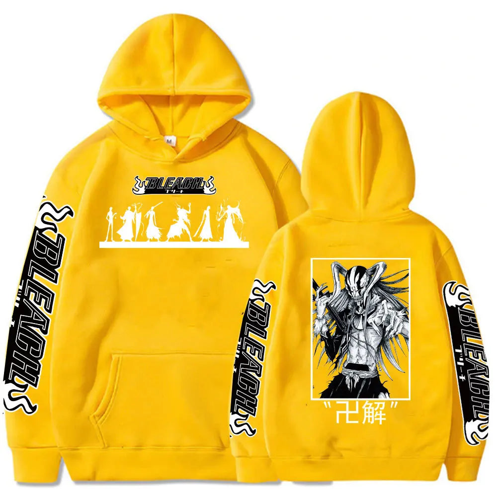 Anime Bleach Kurosaki Ichigo Devil Printed Hoodies Sweatshirts Unisex Fashion Casual Sportwear Pullover Tops Cartoon Sweatshirt