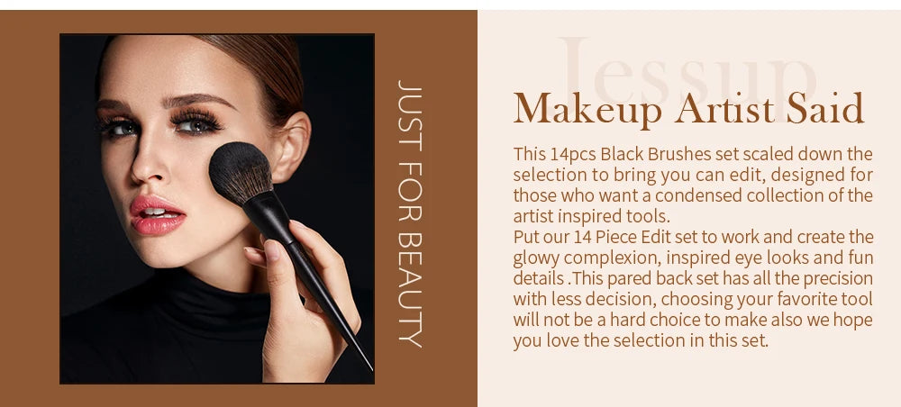 Jessup Makeup Brushes 14pcs, Makeup Brushes set Contour Foundation Powder Eyeshadow Highlight Blending Concealer Liner T336