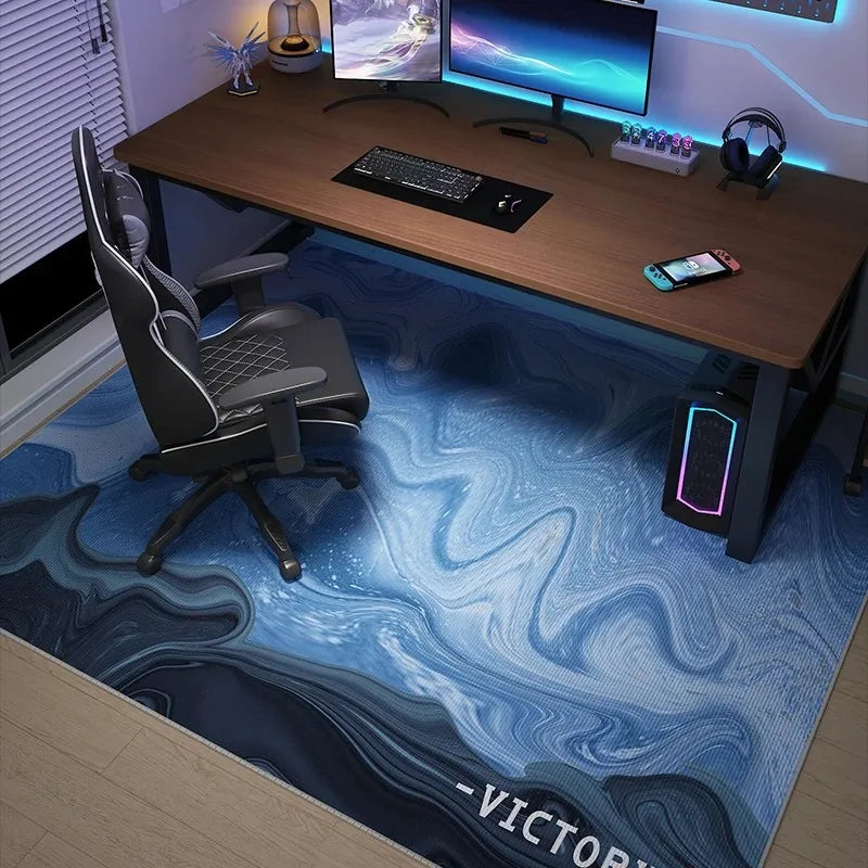 Gaming Mats Bedroom Rug Gamer Carpet Non-slip Wear-resistant Living Room Floor Mat American Laser Light Large Size Study Rug 양탄자
