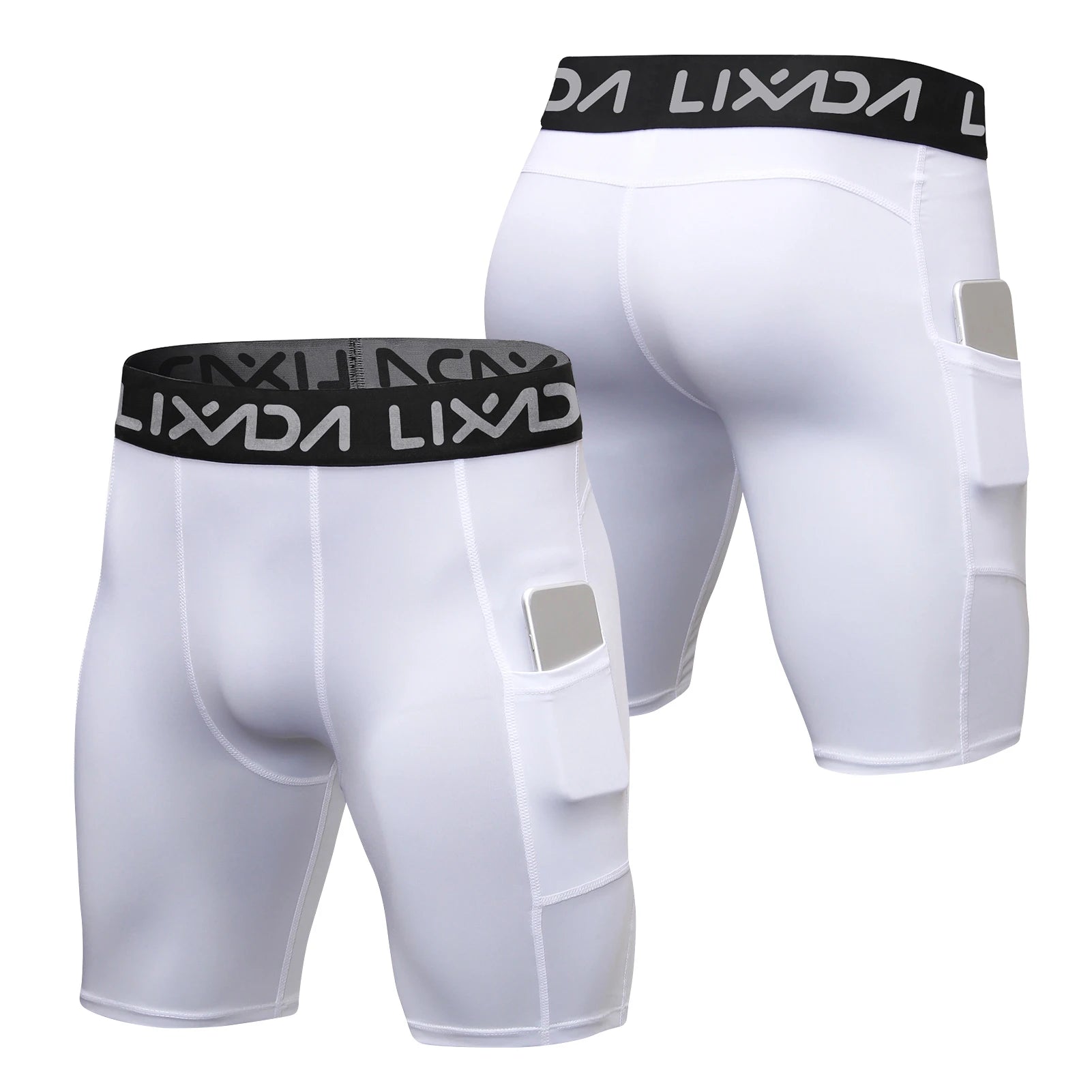 Lixada 3 Pack Men Sports Shorts Active Workout Underwear with Pocket