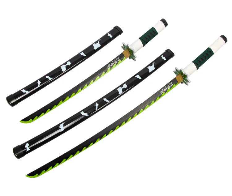 Demon Slayer Weapon Kamado Tanjirou Nichirin Blade 103cm Anime Peripheral Wood Sword Model Cosplay Weapon Katana Gifts Toys Boys