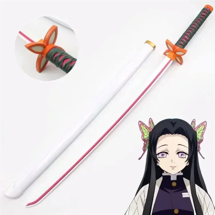 104cm Demon Slayer Katana Sword Kimetsu No Yaiba Anime Cosplay Prop Ninja Knife Real Size Japanese Katana Samurai Sabre Kid Toys