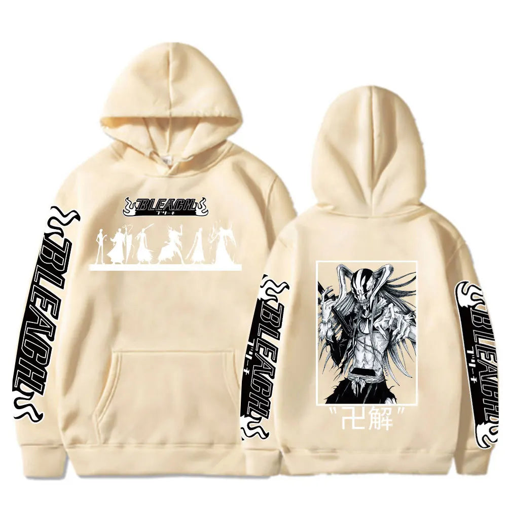 Anime Bleach Kurosaki Ichigo Devil Printed Hoodies Sweatshirts Unisex Fashion Casual Sportwear Pullover Tops Cartoon Sweatshirt