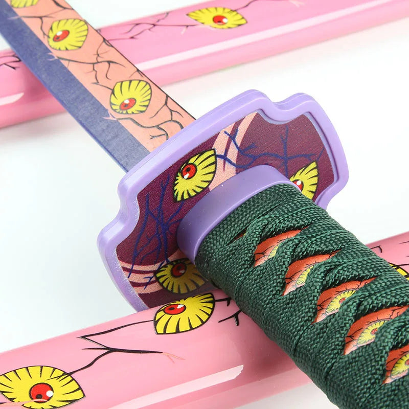 104cm Demon Slayer Katana Sword Kimetsu No Yaiba Anime Cosplay Prop Ninja Knife Real Size Japanese Katana Samurai Sabre Kid Toys