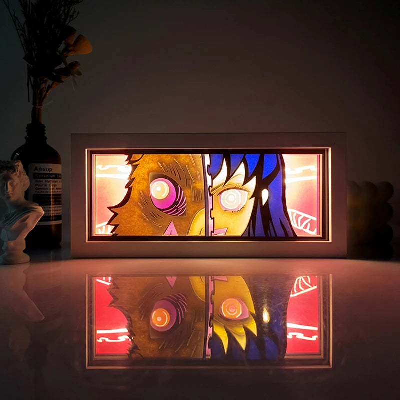 Anime Series Color Paper-Cut Light Remote Control Color Atmosphere Party Decoration Night Light