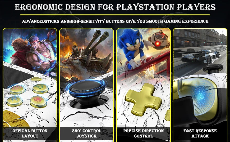 For PS5 Console Wireless Controller Supports BLACK MYTH WUKONG W/ Turbo Dual Vibration Gamepad For Steam/PC Game Remote Control