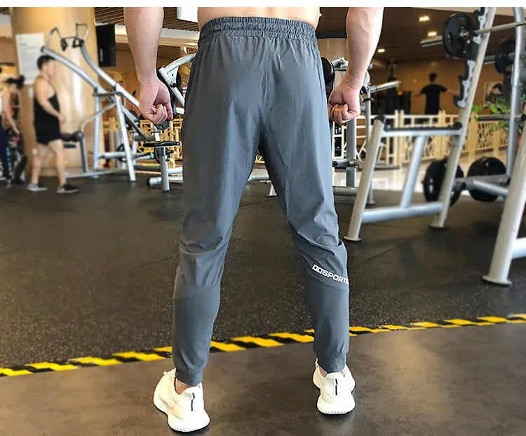 Running Sports Pants Casual Super Elastic Breathable Sweat-absorbing Quick-drying Ice Tow Pants Loose Straight Training Fitness