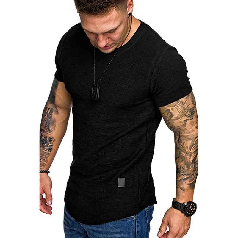 Mens Short Sleeve T-Shirts Crew Neck Casual Shirt Summer Basic Lightweight Fashion Active T Shirts Sports Running Shirt