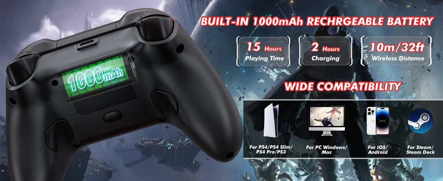 For PS5 Console Wireless Controller Supports BLACK MYTH WUKONG W/ Turbo Dual Vibration Gamepad For Steam/PC Game Remote Control