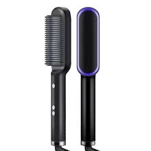 2pcs Electric Hot Comb Professional Quick Heated Hair Straightener Professional Negative Ion Hair Straightener Hair Straightener