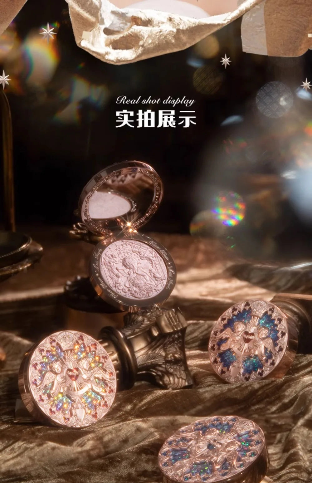 The Flower Knows Little Angel Collection Relief Highlight Face Powder iluminador Makeup Contour Highlighter Palette 8g/0.3Fl.oz