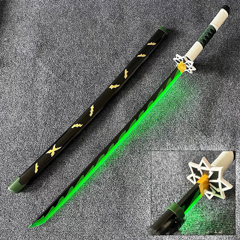 Demon Slayer 103cm/40.56in Light Sword Cosplay Anime Peripherals Katana Cosplay Luminous Toys Weapon Props Model Holiday Gift