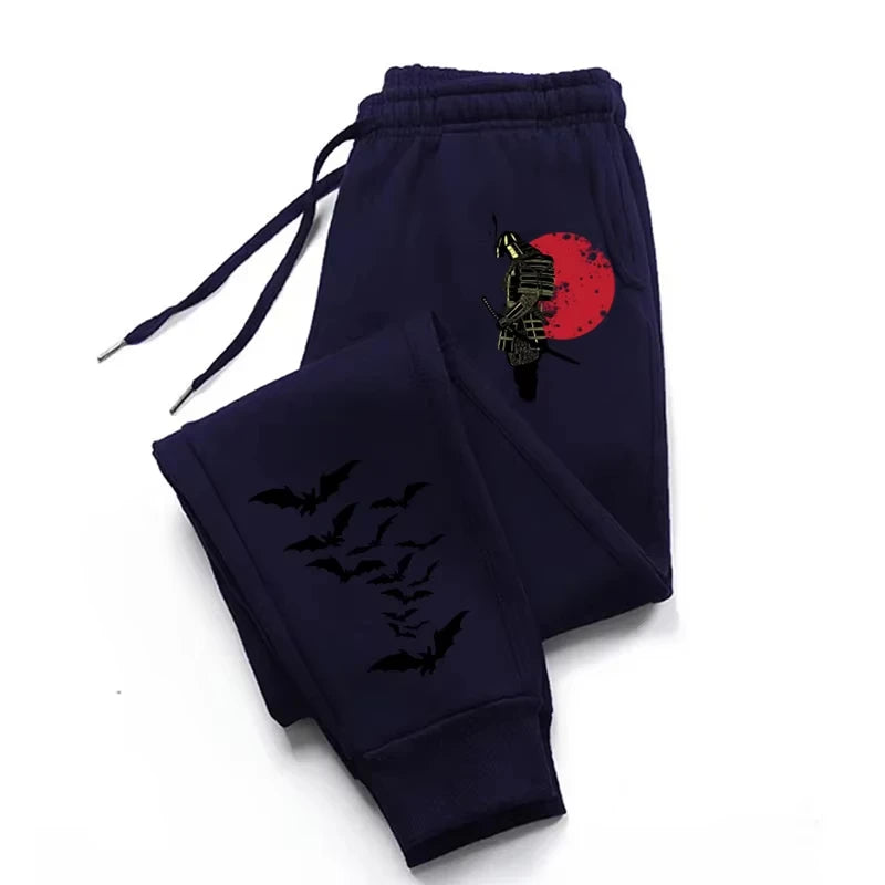 2025 Autumn/Winter Men's Anime Samurai Print Sport Joggers with Pocket S-3XL WK0062