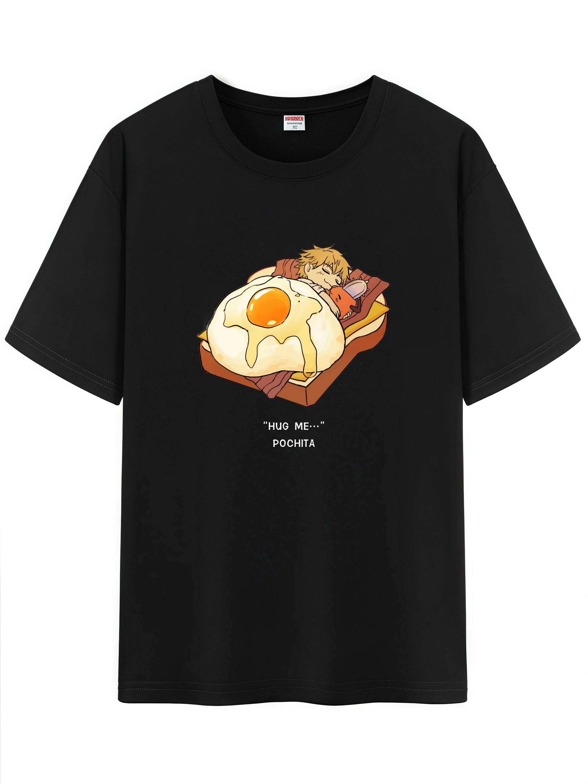 Unisex Japanese Anime Pattern T-Shirt, Chainsaw Man Denji Makima Character Graphic Short Sleeve Regular Fix Tee Shirt