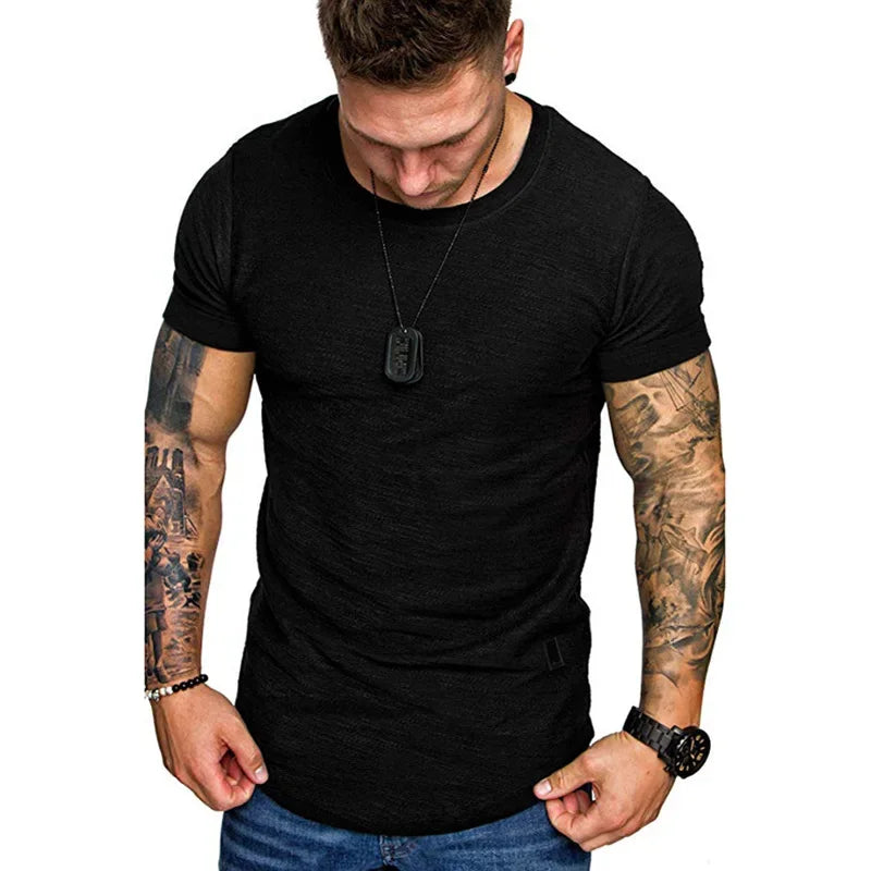 Mens Short Sleeve T-Shirts Crew Neck Casual Shirt Summer Basic Lightweight Fashion Active T Shirts Sports Running Shirt