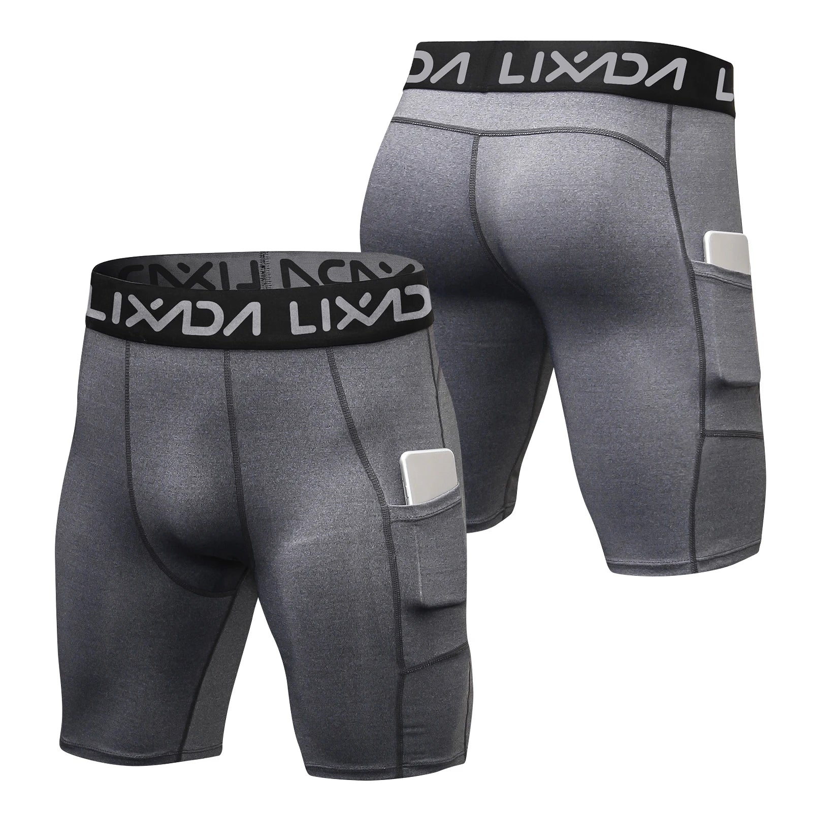 Lixada 3 Pack Men Sports Shorts Active Workout Underwear with Pocket