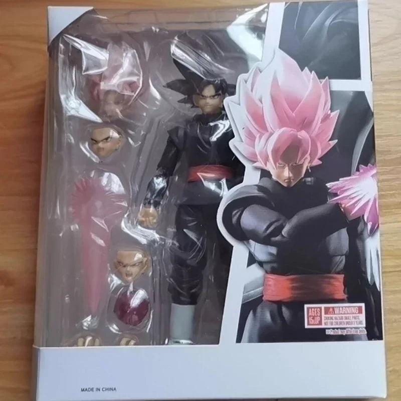 Hot 14cm Anime Dragon Ball Black Goku Zamasu Action Figure - Super Saiyan Movie Version With Multiple Accessories Model Toys