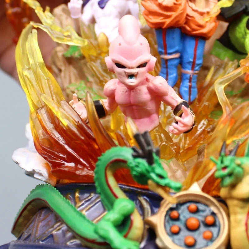 Dragon Ball Figure Son Goku Anime Figurine 23cm Super Saiyan Goku Statue Shenron Frieza Buu Cell Models Collectble Toys Gifts Gk