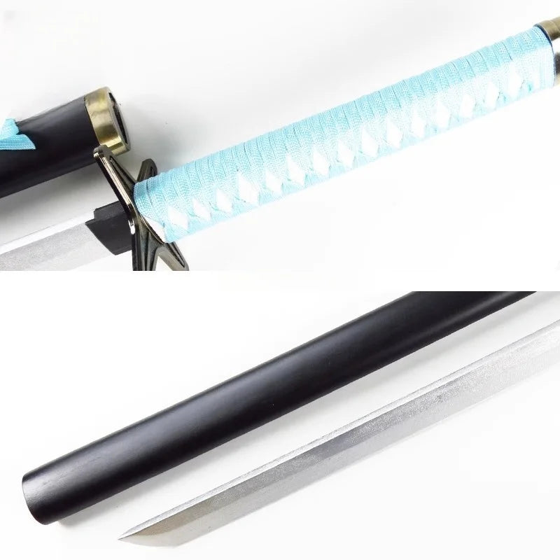 104cm Bleach Katana Sword Bamboo Blade Anime Bleach Byakuya Cosplay Prop Real Size Japanese Samurai Sword Ninja Katana Kid Toy