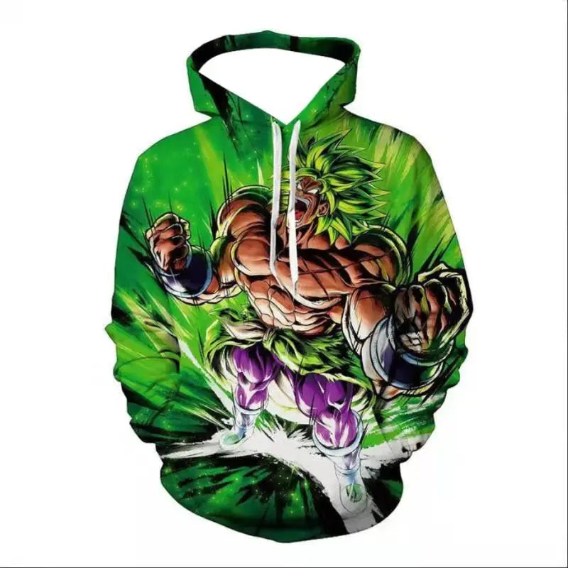 2024 3D New Anime Dragon Ball Printed Sweater Series Pullover Generation Tide Brand Hoodie Gift Pink Goku