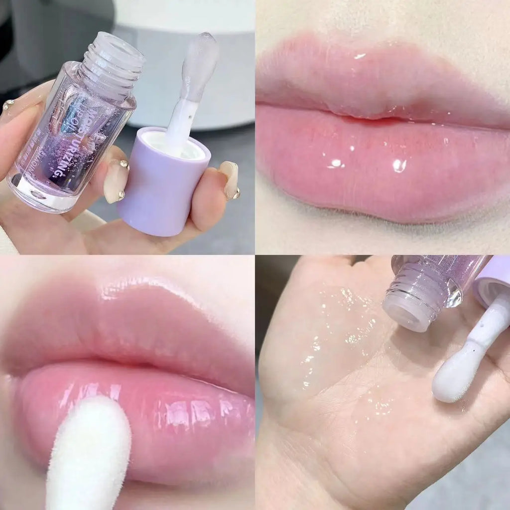 Water Light Lip Gloss Moisturizer Transparent Jelly Mirror Fruit Crystal Lip Oil Clear Hydrating Plumping Korean Lip Care Makeup