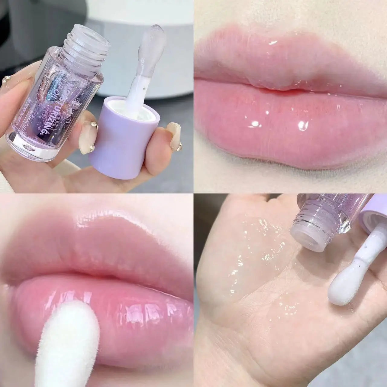 Water Light Lip Gloss Moisturizer Transparent Jelly Mirror Fruit Crystal Lip Oil Clear Hydrating Plumping Korean Lip Care Makeup