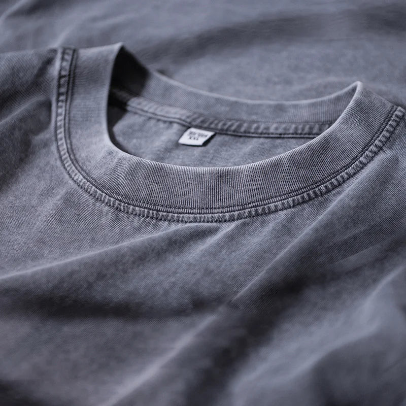 300g Heavy Men Washed Vintage Oversized T-Shirt Street Hip Hop Punk Tee women Harajuku Casual Cotton Short Sleeve Acid Wash Top