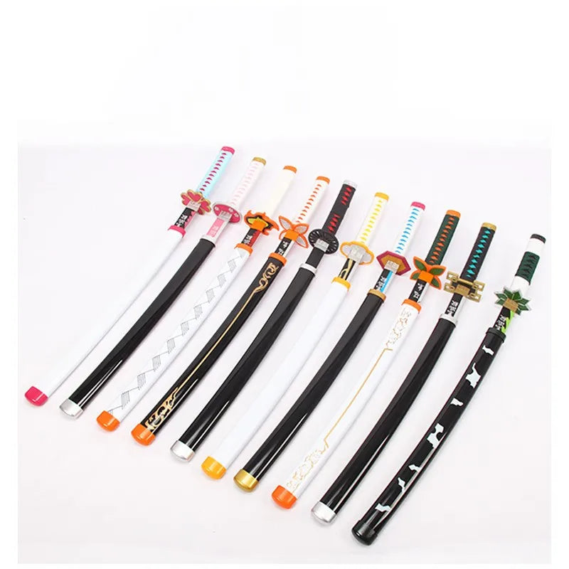 Demon Slayer Weapon Kamado Tanjirou Nichirin Blade 103cm Anime Peripheral Wood Sword Model Cosplay Weapon Katana Gifts Toys Boys