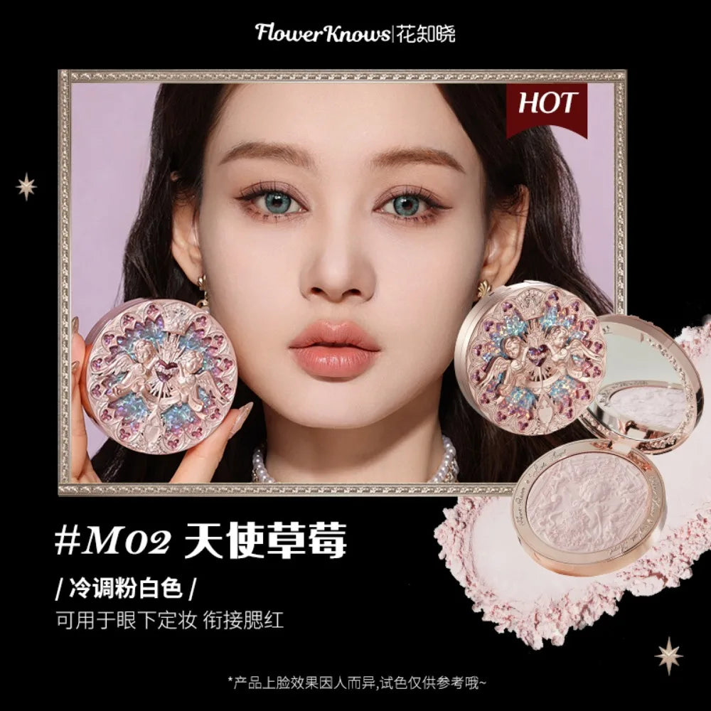 The Flower Knows Little Angel Collection Relief Highlight Face Powder iluminador Makeup Contour Highlighter Palette 8g/0.3Fl.oz