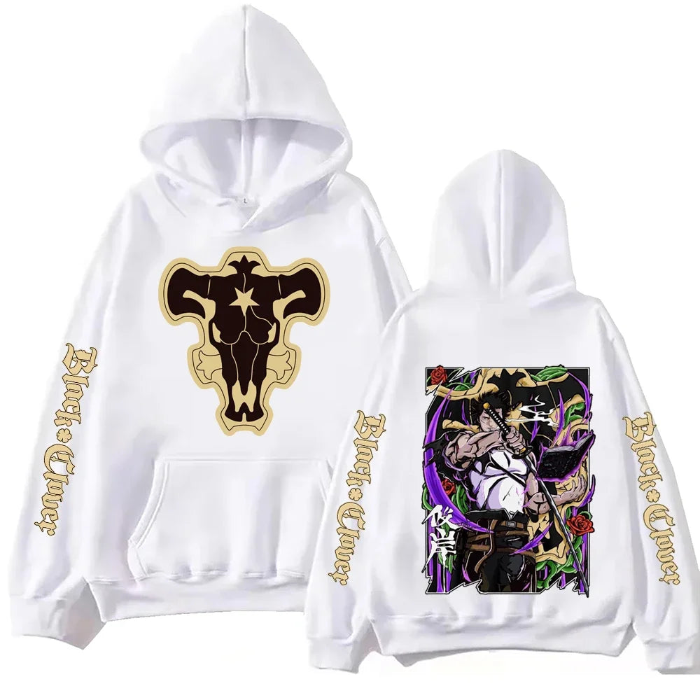 Anime Black Clover Yami Sukehiro  Hoodie Harajuku Hip Hop Pullover Tops Sweatshirt Fans Gift