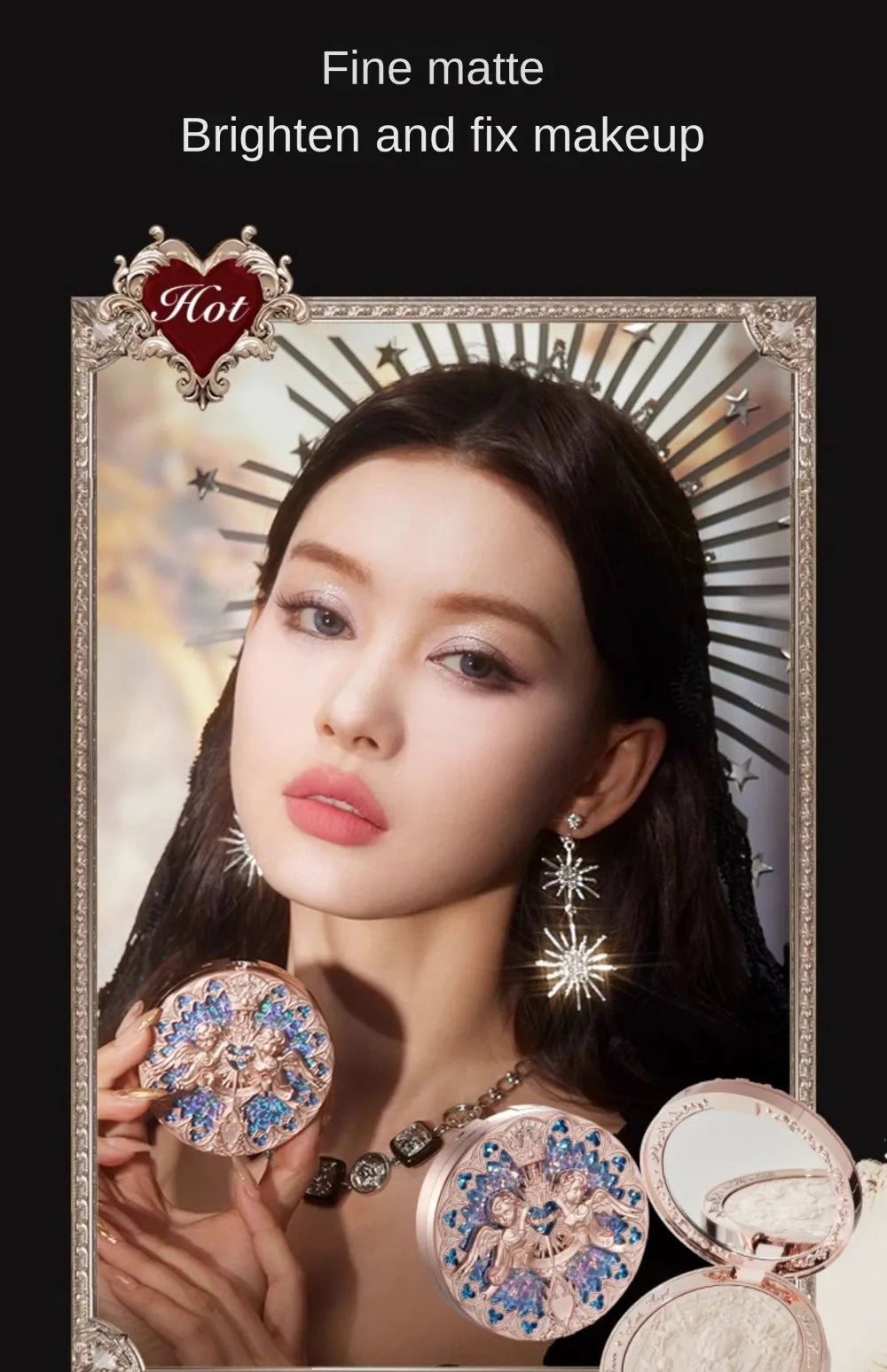 The Flower Knows Little Angel Collection Relief Highlight Face Powder iluminador Makeup Contour Highlighter Palette 8g/0.3Fl.oz