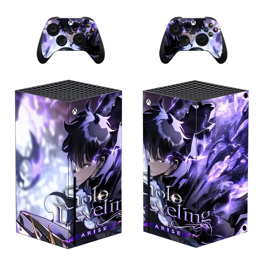 Anime Solo Leveling Skin Sticker Decal Cover for Xbox Series X Console and 2 Controllers Xbox Series X Skin Sticker Vinyl
