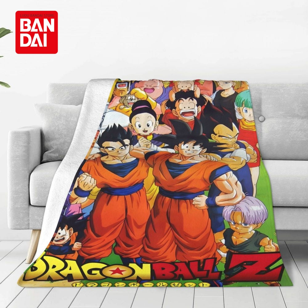 Bandai Japan Anime Dragonball Z Goku Throw Blankets on Bed Sofa Air Condition Sleeping Cover Bedding Throws Bedsheet For Kids