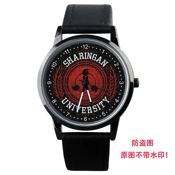 Naruto Watch Men's Electronic Watch Casual Leather Strap Waterproof Watch Animation Uzumaki Naruto Sharingan Holiday Gift Watch