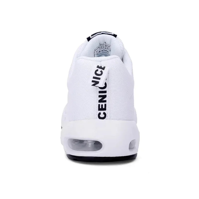 Black anime and more summer women's sneakers with air cushion design, perfect for sports and casual wear.