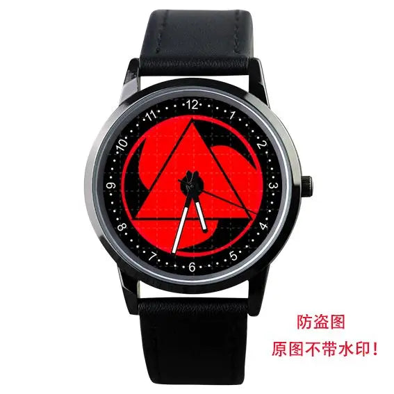Naruto Watch Men's Electronic Watch Casual Leather Strap Waterproof Watch Animation Uzumaki Naruto Sharingan Holiday Gift Watch