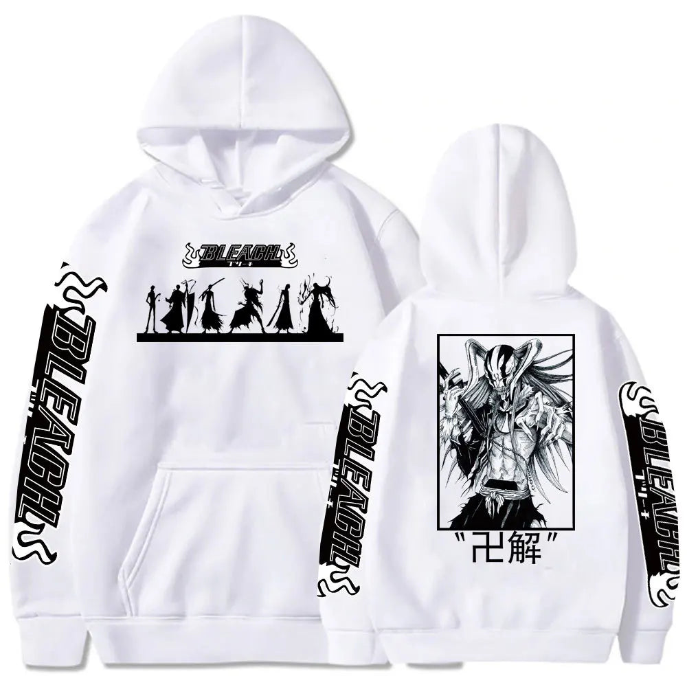 Anime Bleach Kurosaki Ichigo Devil Printed Hoodies Sweatshirts Unisex Fashion Casual Sportwear Pullover Tops Cartoon Sweatshirt