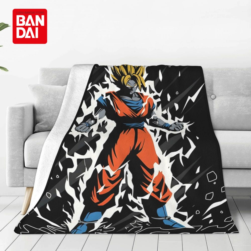Bandai Japan Anime Dragonball Z Goku Throw Blankets on Bed Sofa Air Condition Sleeping Cover Bedding Throws Bedsheet For Kids