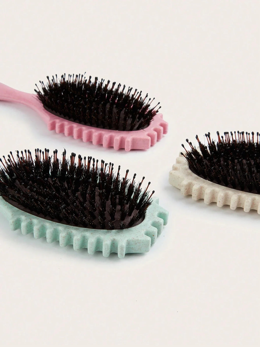 1 Pc Oval Air Cushion Comb With Handle,Wheat Straw  Define Styling Brush,Detangling Hair Brush, Professional Hairstyle Comb, Bou