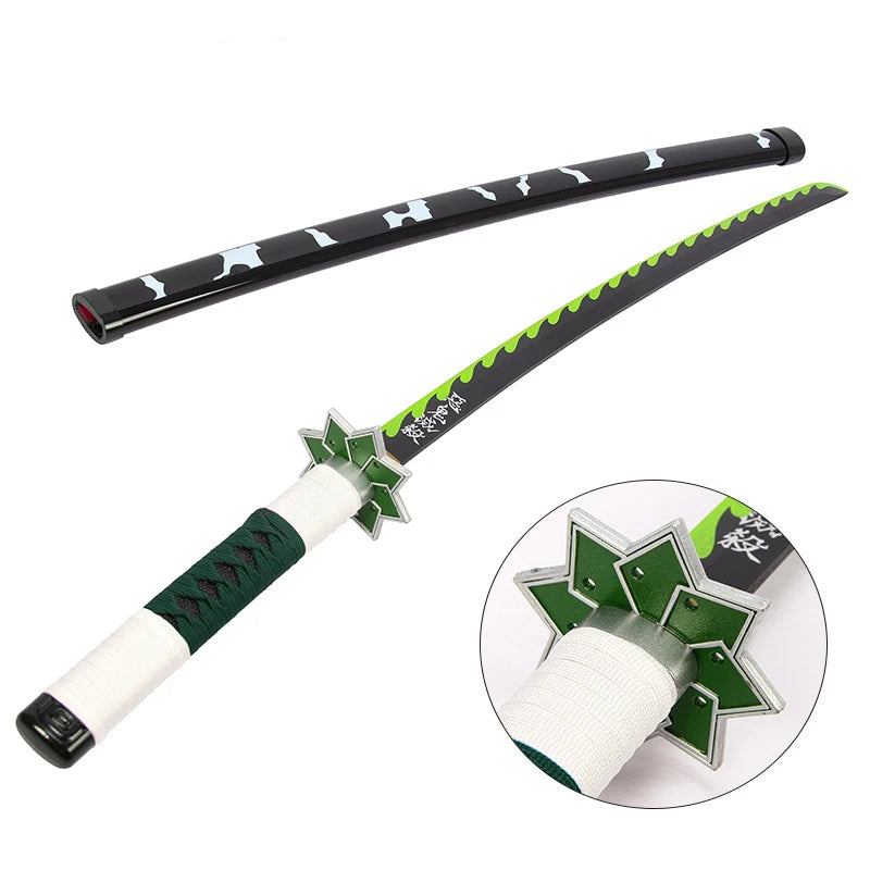 Demon Slayer Weapon Kamado Tanjirou Nichirin Blade 103cm Anime Peripheral Wood Sword Model Cosplay Weapon Katana Gifts Toys Boys