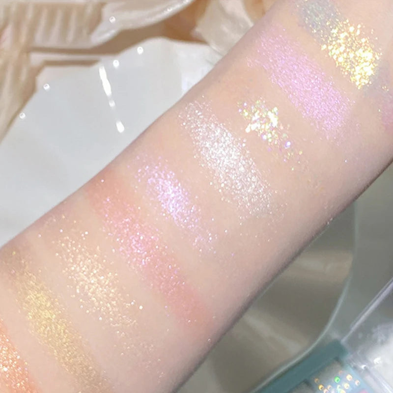 9 Colors Glitter Snowflake Eyeshadow Palette Dream Girl Pearly Eye Shadow Matte Matte Highlights Cool Tone Charming Eyes Makeup