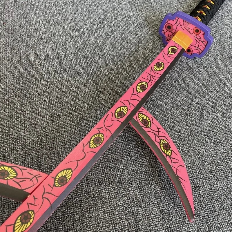 104cm Demon Slayer Katana Sword Kimetsu No Yaiba Anime Cosplay Prop Ninja Knife Real Size Japanese Katana Samurai Sabre Kid Toys